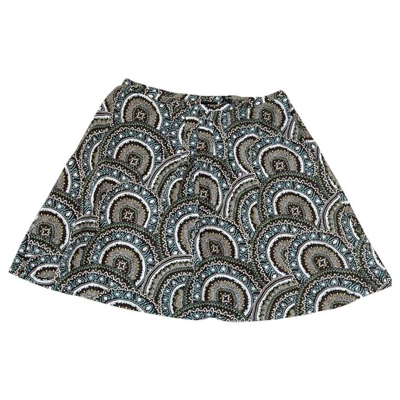 New York & Company Skirt 18 A-Line 100% Cotton Y2K Boho Mandala Office Preppy - Picture 1 of 6